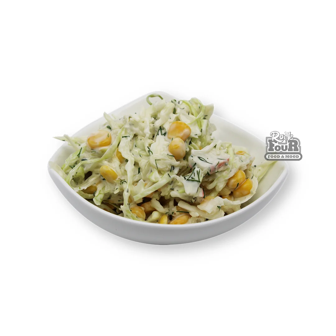 Աղցան ծովախեցգետնի ձողերով և եգիպտացորենով, կգ